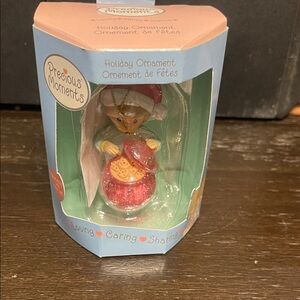 Precious Moments (2002)  Festive Ornament - Red and White